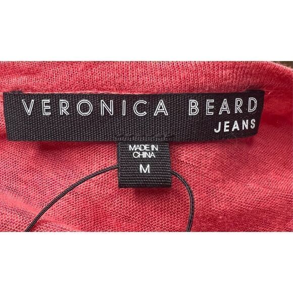 Veronica Beard Jeans Prema Eyelet Crewneck Tee in Faded Rose NWOT Size Medium - Picture 4 of 5